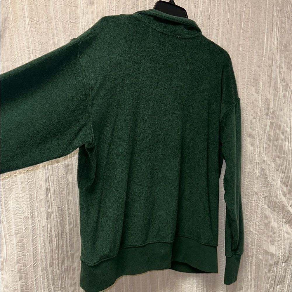 OFFLINE S Hunter Winter Greene Terrycloth Cotton Quarter Zip Pullover w/Pockets - Picture 14 of 16